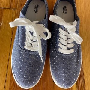 Polkadot Denim Sneakers